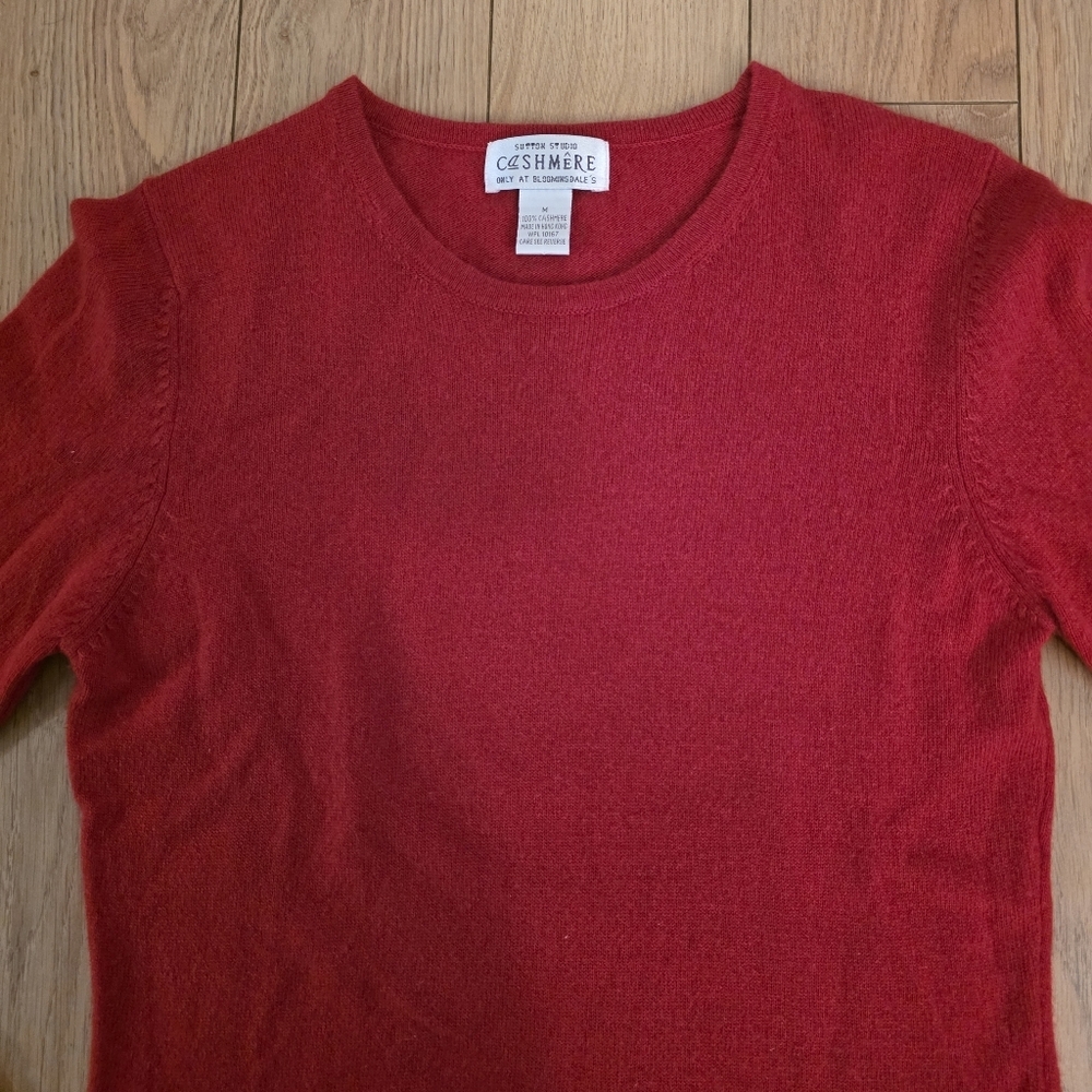 Vintage Sutton Studio Red Cashmere Sweater- M - Picture 3 of 13